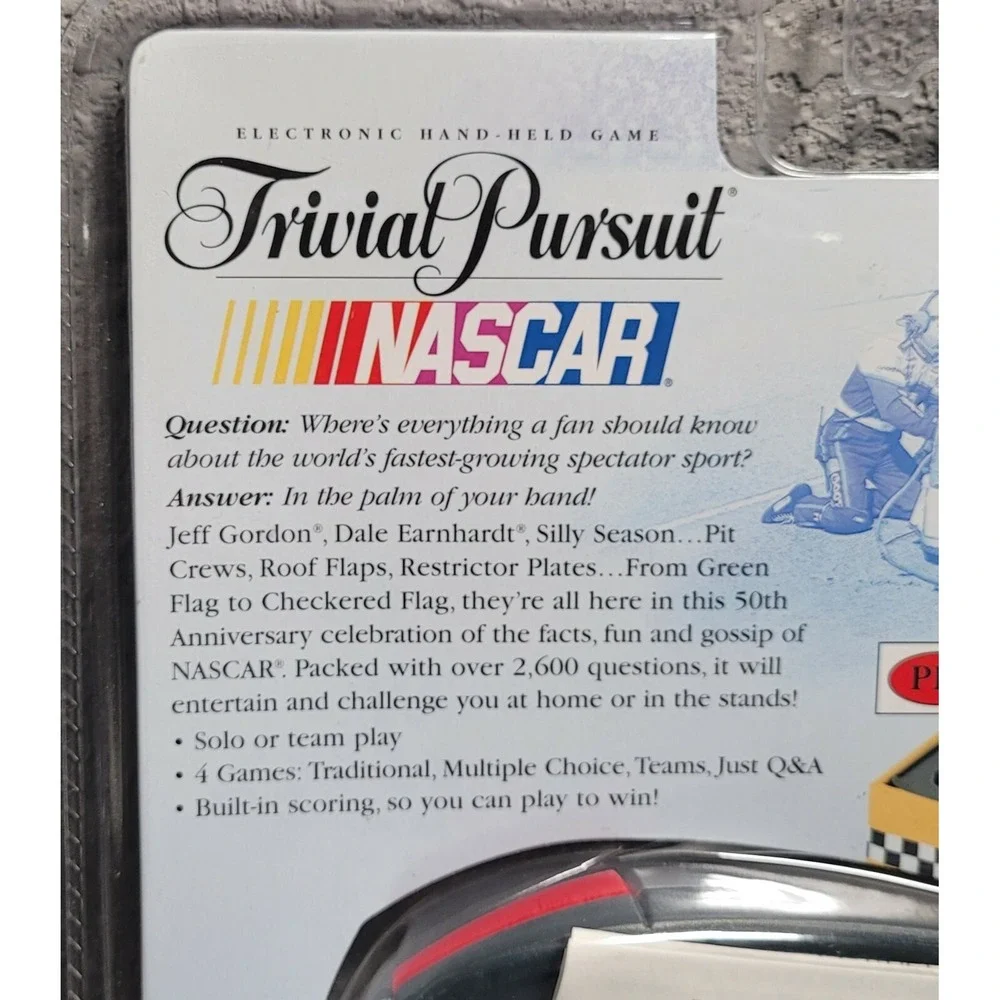 Nascar Trivial Pursuit Electronic Hand-Held Game (1998) Parker Brothers